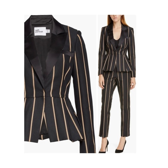 Self-portrait tailored stripe blazer WORN ON TV! highly sought after!!! - Picture 1 of 16